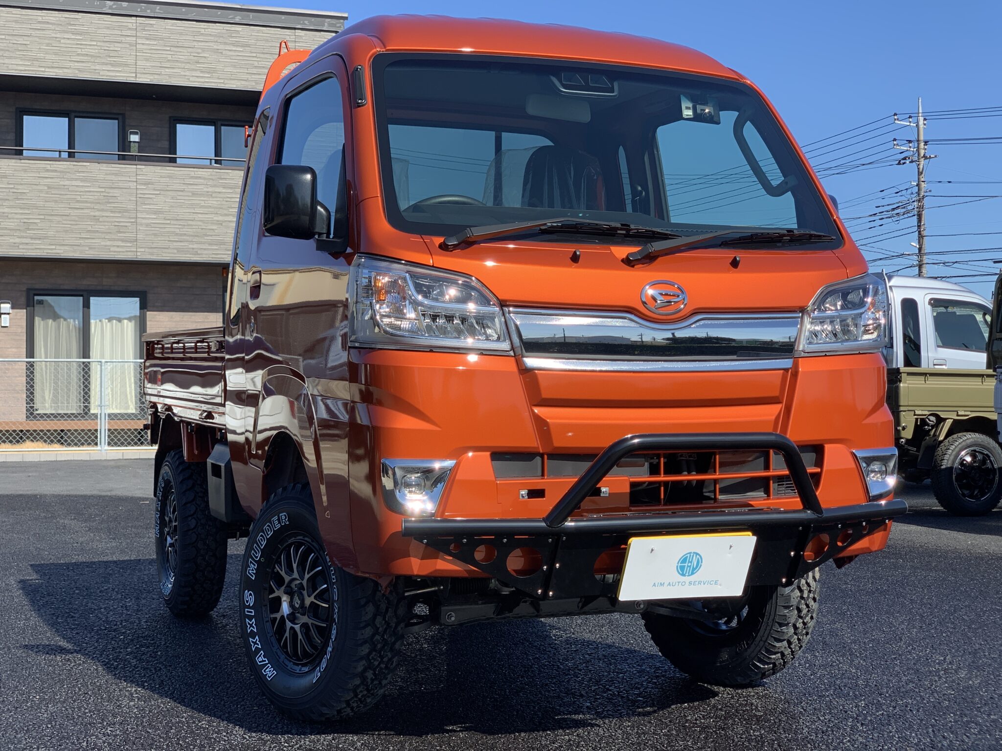【SOLD OUT】公認4インチリフトアップ ハイゼットトラック ジャンボSATⅢ 4WD 軽トラ 軽バンのリフトアップカスタムならAIM AUTO SERVICE 【SOLD OUT】公認4インチリフトアップ ハイゼットトラック ジャンボSATⅢ 4WD 軽トラ 軽バンのリフトアップカスタムならAIM AUTO SERVICE
